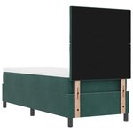 Lit à ressorts vidaXL avec matelas et LED vert foncé 80x200 cm en velours