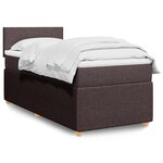 vidaXL Sommier à lattes de lit avec matelas Marron foncé 80x200 cm