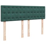 vidaXL Sommier à lattes de lit et matelas Vert foncé 140x200cm Velours