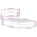 vidaXL Cadre de lit sans matelas chêne fumé 100x200 cm bois ingénierie