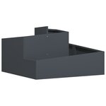 vidaXL Porte-plante Anthracite 80x80x50 cm Acier laminé à froid