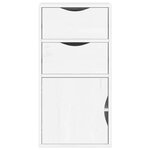 vidaXL Armoire latérale tiroirs ODDA blanc 40x24x79 cm bois massif pin