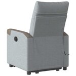 vidaXL Fauteuil inclinable de massage électrique Gris clair Tissu