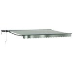vidaXL Cadre de store manuel avec LEDs Vert  Blanc  Anthracite 5 x 3 m