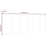 vidaXL Tête de lit murale Sonoma gris 240x1 5x80 cm Bois d'ingénierie