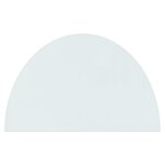 vidaXL Plaque de verre de cheminée Demi-rond 800x500 mm