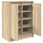 vidaXL Armoire à chaussures chêne sonoma 57x34x76 cm bois d'ingénierie