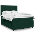 vidaXL Sommier à lattes de lit et matelas Vert foncé 160x200cm Velours