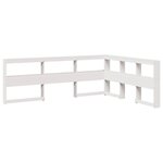 vidaXL Lit bibliothèque sans matelas blanc 140x190 cm bois pin massif