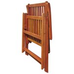 vidaXL Chaises pliables de jardin lot de 3 Bois d'acacia solide