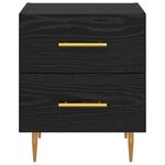 vidaXL Cabinet de chevet 2 Pièces Chêne noir 40 x 35 x 47 5 cm