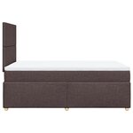 vidaXL Sommier à lattes de lit et matelas marron foncé 120x190cm tissu