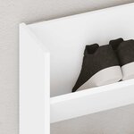 vidaXL Armoire à chaussures murale Blanc 80x18x60 cm Aggloméré