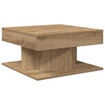 vidaXL Table basse chêne artisanal 55x55x30 cm bois d'ingénierie