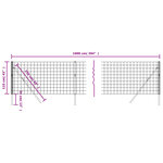 vidaXL Clôture en treillis métallique anthracite 1 1x10 m