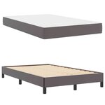 vidaXL Cadre de lit avec matelas Gris 120 x 190 cm tissu