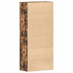 vidaXL Cabinet à chaussures avec étagère Chêne fumé 80 x 39 x 178 cm