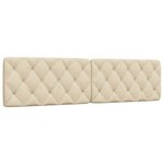 vidaXL Coussin de tête de lit crème 200 cm tissu