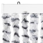 vidaXL Rideau anti-mouches gris clair et gris foncé 118x220cm chenille