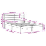 vidaXL Cadre de lit sans matelas 160x200 cm bois massif de pin