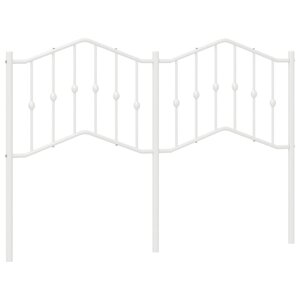 vidaXL Tête de lit métal blanc 140 cm