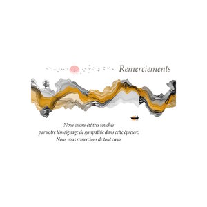 Carte De Voeux - Condoléances - 5 Cartes Remerciements Deuil