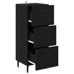 vidaXL Buffet Chêne noir 34 x 34 5 x 90 cm Bois d'ingénierie