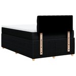 vidaXL Sommier à lattes de lit avec matelas Noir 120x200 cm Tissu