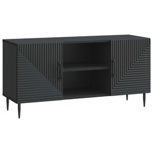 vidaXL Meuble TV Noir 102 x 34 5 x 50 cm Bois d'ingénierie