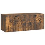 vidaXL Meuble TV mural Chêne fumé 78 5 x 31 x 30 cm Bois d'ingénierie