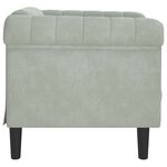 vidaXL Fauteuil gris clair Velours