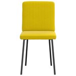 vidaXL Chaises à manger lot de 6 jaune velours