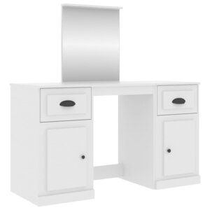 vidaXL Coiffeuse avec miroir blanc 130x50x132 5 cm
