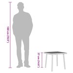 VidaXL Table basse de jardin rectangulaire gris 40x40x37 cm rotin