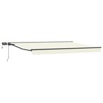 vidaXL Cadre de store manuel avec LEDs Crème et Anthracite 4 x 2 m