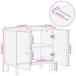 vidaXL Armoire lavabo de salle de bain bois massif de manguier