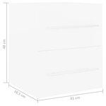 vidaXL Armoire d'évier Blanc 41x38 5x48 cm Bois d’ingénierie
