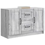 vidaXL Buffet Sonoma gris 89 x 34 5 x 57 cm Bois d'ingénierie