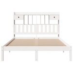 vidaXL Lit bibliothèque sans matelas blanc 160x200 cm bois pin massif