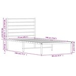 vidaXL Cadre de lit métal sans matelas avec tête de lit blanc 75x190cm