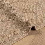 vidaXL Tapis de surface Carré HUARTE Naturel 120 x 120 cm Polyester