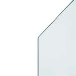 vidaXL Plaque en verre de cheminée Transparent 80 x 50 cm Verre