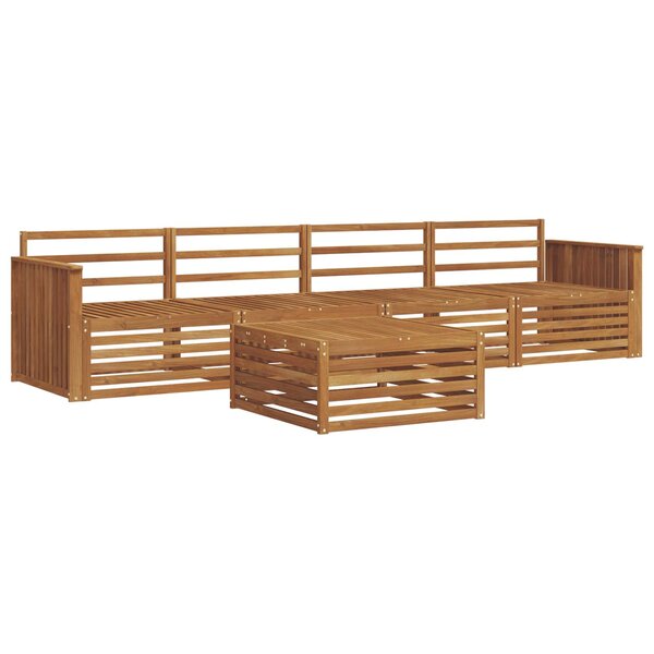 vidaXL Ensemble de canapés d'extérieur 5 Pièces Naturel