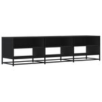 vidaXL Meuble TV noir 180x40x46 cm bois d'ingénierie