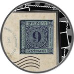 Pièce de monnaie en Argent 500 Francs g 17.50 Millésime 2025 World Most Expensive Stamps BADEN
