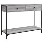 vidaXL Table console sonoma gris 100x34 5x75 cm bois d'ingénierie