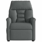 vidaXL Fauteuil inclinable de massage en tissu gris foncé