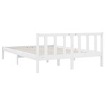 vidaXL Cadre de lit sans matelas blanc bois massif 120x200 cm