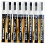 Etui de 8 Marqueurs ORIGINAL MEDIUM Craie Liquide Pointe Biseautée Blanc SECURIT