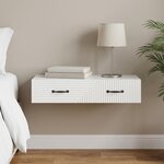 vidaXL Table d'appoint murale 87 5 x 34 5 x 17 cm Bois d'ingénierie